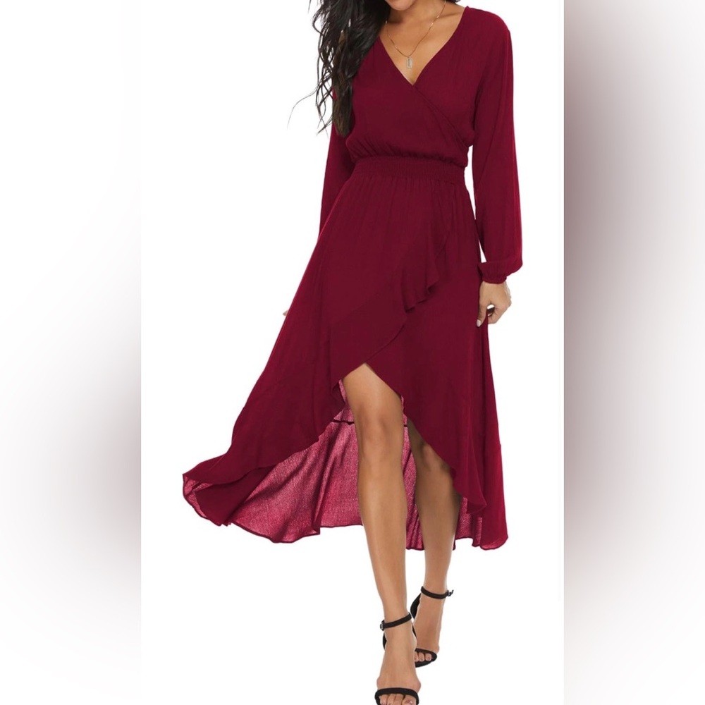 Burgundy Women’s Dress XL NWT Elegant Long Sleeve